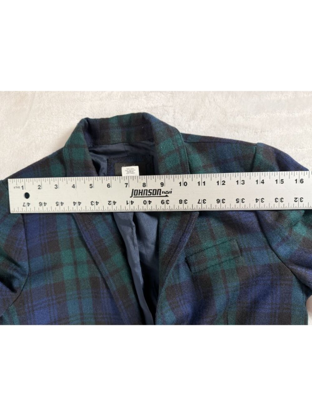 J.Crew Schoolboy Blazer Black Watch Plaid Wool Gold Button Preppy Wool Size 4 - Picture 8 of 13